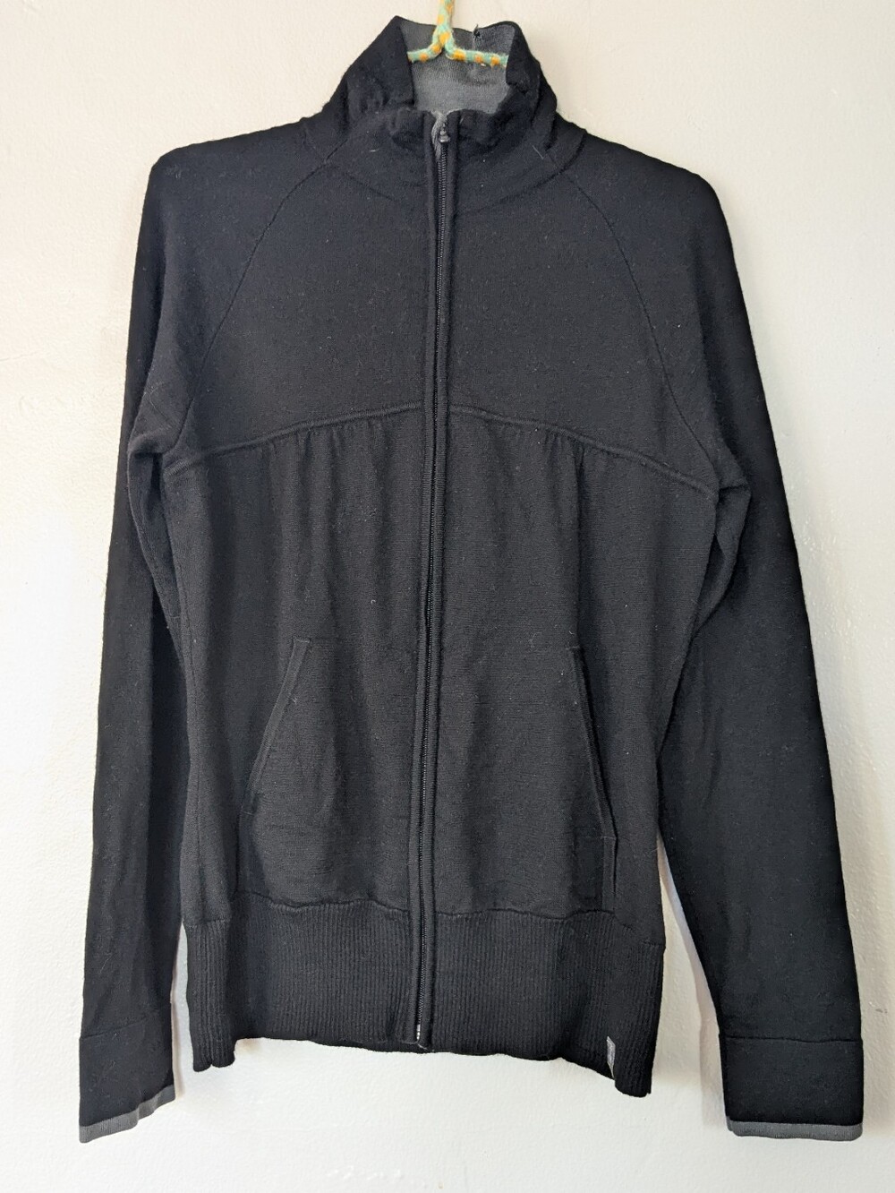 Smartwool Black Merino Wool Zip-Up Jacket - Women’s Size Large